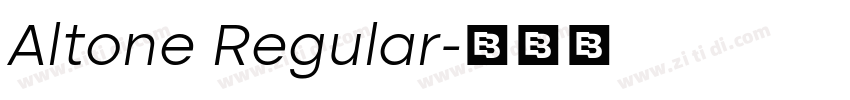 Altone Regular字体转换